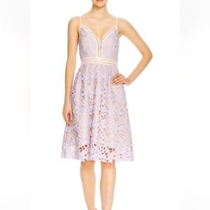 AQUA NWT Lavender/Lilac Lace Midi Dress, Size Small